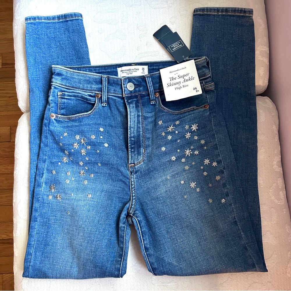 Abercrombie and Fitch Super Skinny Ankle High Rise Jeans NWT 26, 2